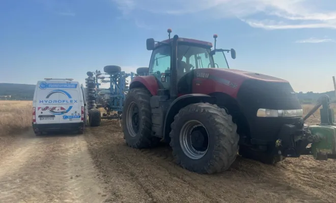 Intervention sur un tracteur Lemben Karat 9 à Fleury, Béziers, HYDROFLEX