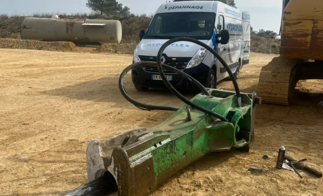 🚨 Intervention sur BRH et pelle Volvo à Colombiers , Béziers, HYDROFLEX