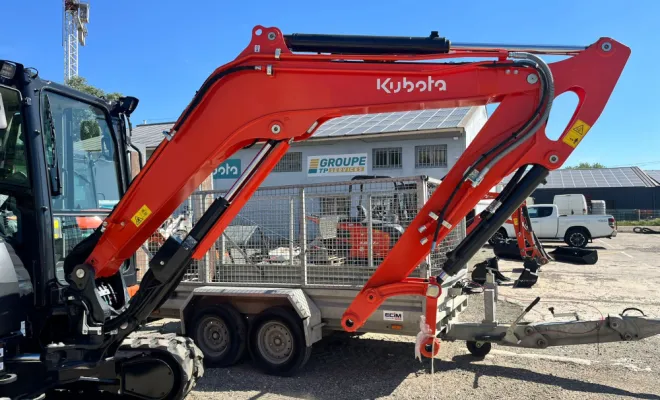 Intervention sur pelle Kubota à Perpignan , Béziers, HYDROFLEX